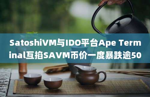 SatoshiVM与IDO平台Ape Terminal互掐SAVM币价一度暴跌逾50