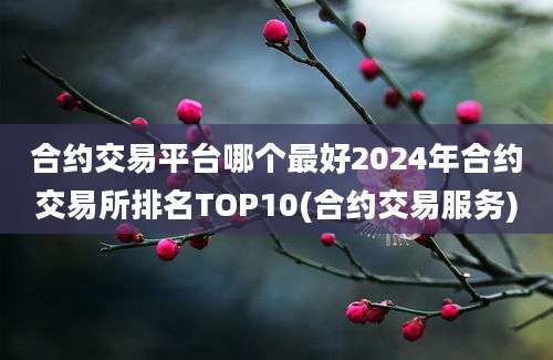 合约交易平台哪个最好2024年合约交易所排名TOP10(合约交易服务)