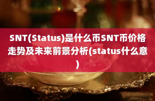 SNT(Status)是什么币SNT币价格走势及未来前景分析(status什么意)