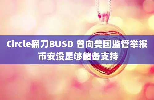 Circle捅刀BUSD 曾向美国监管举报 币安没足够储备支持