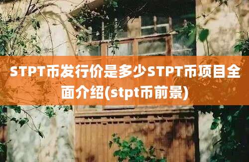 STPT币发行价是多少STPT币项目全面介绍(stpt币前景)