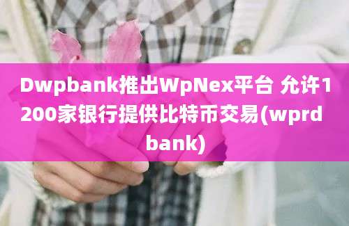 Dwpbank推出WpNex平台 允许1200家银行提供比特币交易(wprd bank)