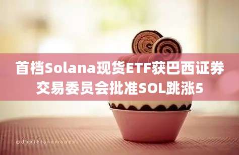 首档Solana现货ETF获巴西证券交易委员会批准SOL跳涨5