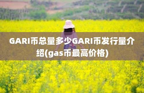 GARI币总量多少GARI币发行量介绍(gas币最高价格)