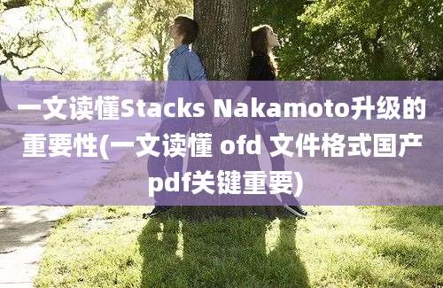 一文读懂Stacks Nakamoto升级的重要性(一文读懂 ofd 文件格式国产 pdf关键重要)