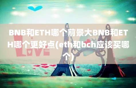 BNB和ETH哪个前景大BNB和ETH哪个更好点(eth和bch应该买哪个)