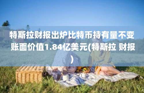 特斯拉财报出炉比特币持有量不变 账面价值1.84亿美元(特斯拉 财报)