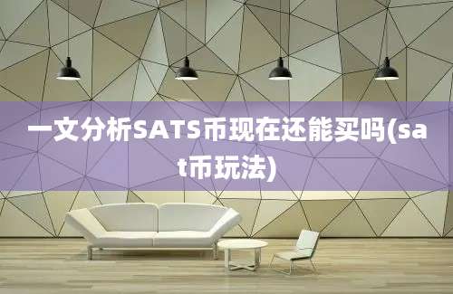 一文分析SATS币现在还能买吗(sat币玩法)