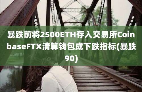 暴跌前将2500ETH存入交易所CoinbaseFTX清算钱包成下跌指标(暴跌90)