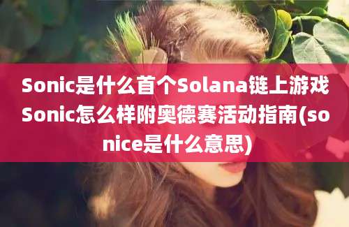 Sonic是什么首个Solana链上游戏Sonic怎么样附奥德赛活动指南(so nice是什么意思)