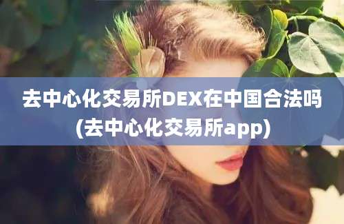 去中心化交易所DEX在中国合法吗(去中心化交易所app)