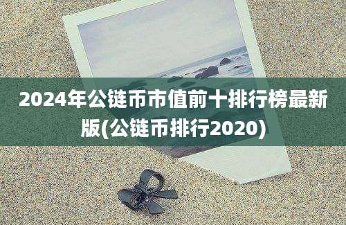 2024年公链币市值前十排行榜最新版(公链币排行2020)