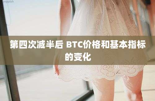 第四次减半后 BTC价格和基本指标的变化