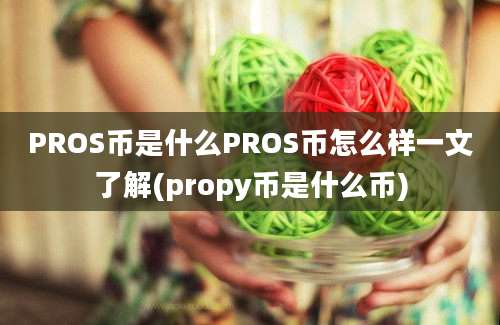 PROS币是什么PROS币怎么样一文了解(propy币是什么币)