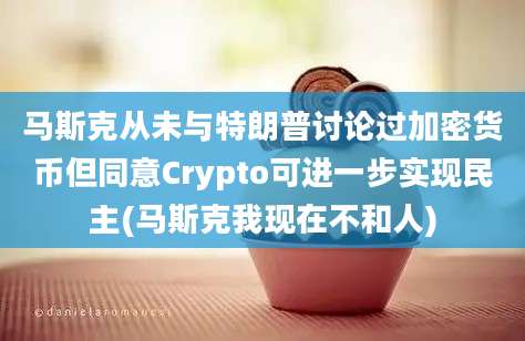 马斯克从未与特朗普讨论过加密货币但同意Crypto可进一步实现民主(马斯克我现在不和人)