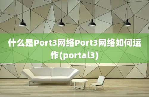 什么是Port3网络Port3网络如何运作(portal3)