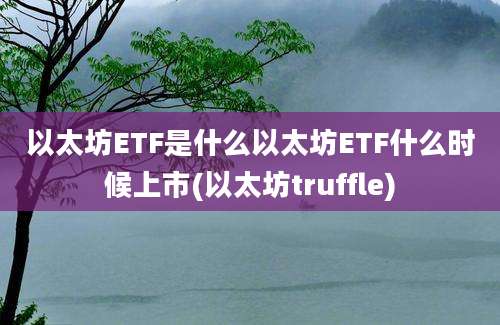 以太坊ETF是什么以太坊ETF什么时候上市(以太坊truffle)