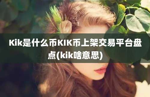 Kik是什么币KIK币上架交易平台盘点(kik啥意思)