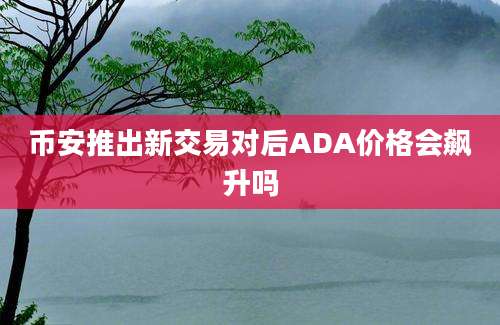 币安推出新交易对后ADA价格会飙升吗