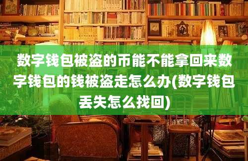 数字钱包被盗的币能不能拿回来数字钱包的钱被盗走怎么办(数字钱包丢失怎么找回)