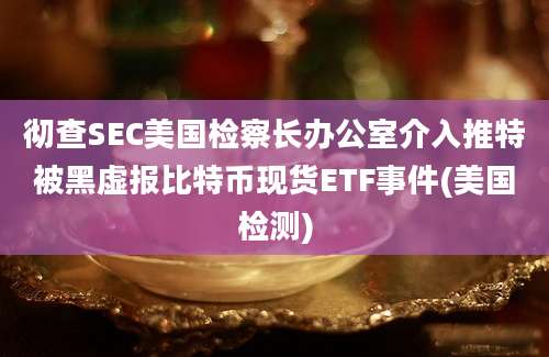 彻查SEC美国检察长办公室介入推特被黑虚报比特币现货ETF事件(美国检测)