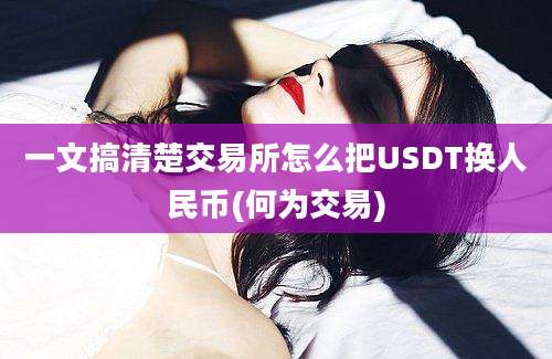 一文搞清楚交易所怎么把USDT换人民币(何为交易)