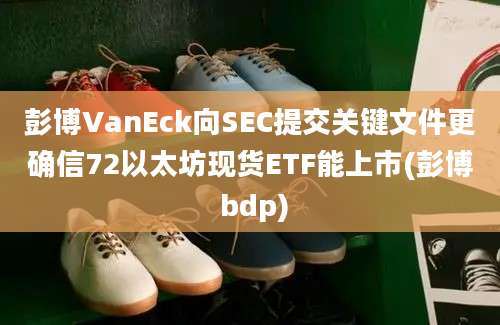 彭博VanEck向SEC提交关键文件更确信72以太坊现货ETF能上市(彭博 bdp)