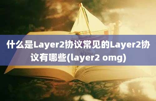 什么是Layer2协议常见的Layer2协议有哪些(layer2 omg)