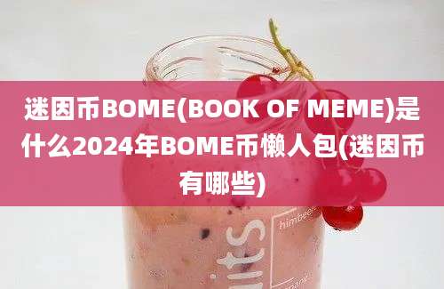 迷因币BOME(BOOK OF MEME)是什么2024年BOME币懒人包(迷因币有哪些)