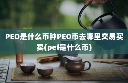 PEO是什么币种PEO币去哪里交易买卖(pef是什么币)