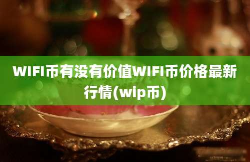 WIFI币有没有价值WIFI币价格最新行情(wip币)