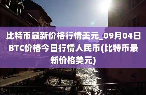 比特币最新价格行情美元_09月04日BTC价格今日行情人民币(比特币最新价格美元)