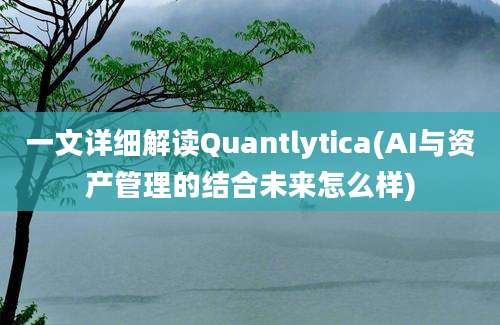 一文详细解读Quantlytica(AI与资产管理的结合未来怎么样)