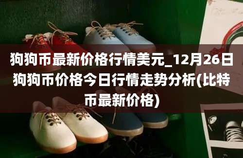 狗狗币最新价格行情美元_12月26日狗狗币价格今日行情走势分析(比特币最新价格)