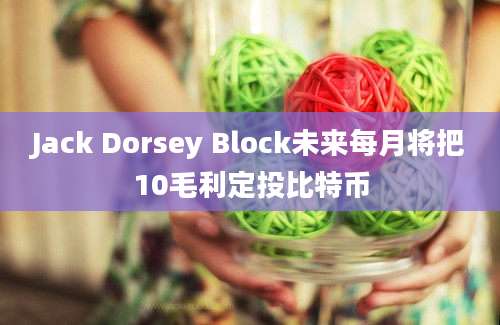 Jack Dorsey Block未来每月将把10毛利定投比特币