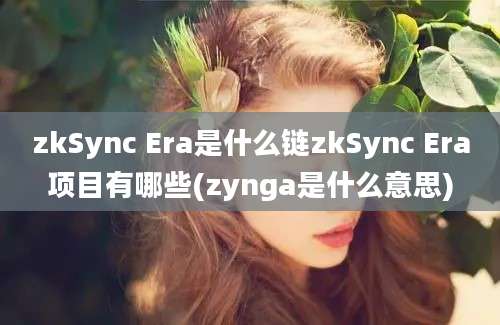 zkSync Era是什么链zkSync Era项目有哪些(zynga是什么意思)