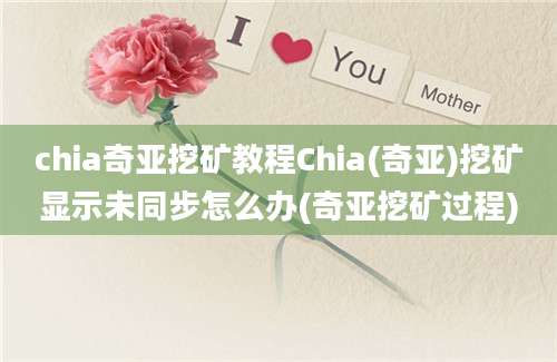 chia奇亚挖矿教程Chia(奇亚)挖矿显示未同步怎么办(奇亚挖矿过程)