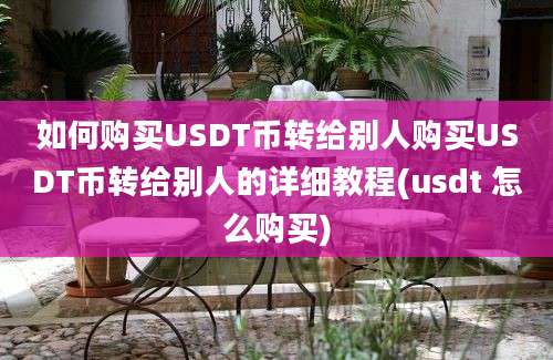 如何购买USDT币转给别人购买USDT币转给别人的详细教程(usdt 怎么购买)