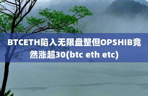 BTCETH陷入无限盘整但OPSHIB竟然涨超30(btc eth etc)