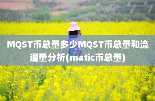 MQST币总量多少MQST币总量和流通量分析(matic币总量)