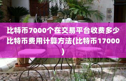 比特币7000个在交易平台收费多少比特币费用计算方法(比特币17000)