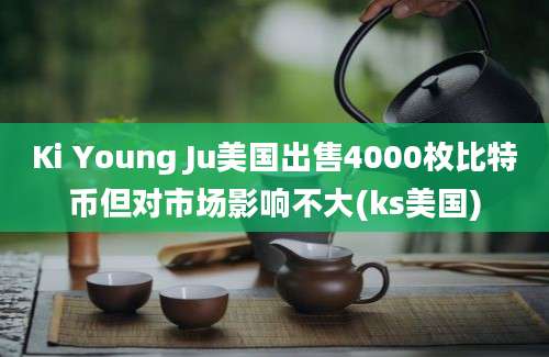 Ki Young Ju美国出售4000枚比特币但对市场影响不大(ks美国)