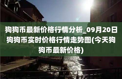 狗狗币最新价格行情分析_09月20日狗狗币实时价格行情走势图(今天狗狗币最新价格)