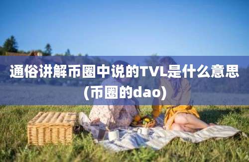 通俗讲解币圈中说的TVL是什么意思(币圈的dao)