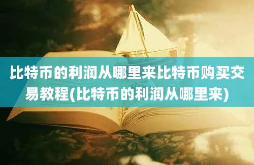 比特币的利润从哪里来比特币购买交易教程(比特币的利润从哪里来)