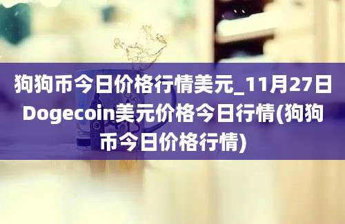 狗狗币今日价格行情美元_11月27日Dogecoin美元价格今日行情(狗狗币今日价格行情)