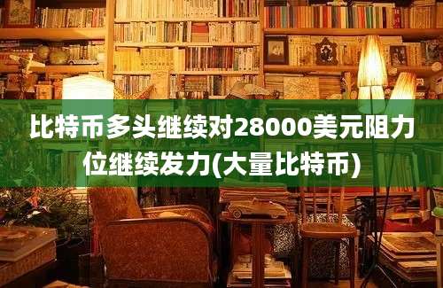 比特币多头继续对28000美元阻力位继续发力(大量比特币)