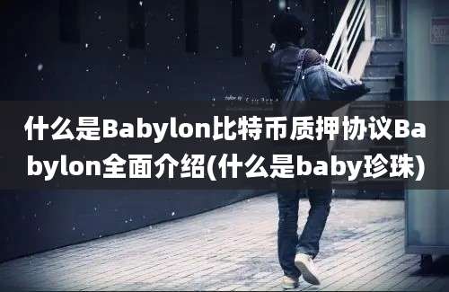 什么是Babylon比特币质押协议Babylon全面介绍(什么是baby珍珠)