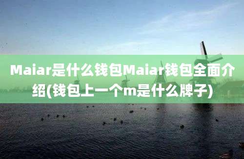 Maiar是什么钱包Maiar钱包全面介绍(钱包上一个m是什么牌子)