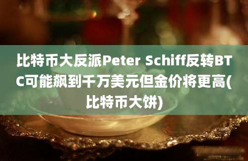 比特币大反派Peter Schiff反转BTC可能飙到千万美元但金价将更高(比特币大饼)